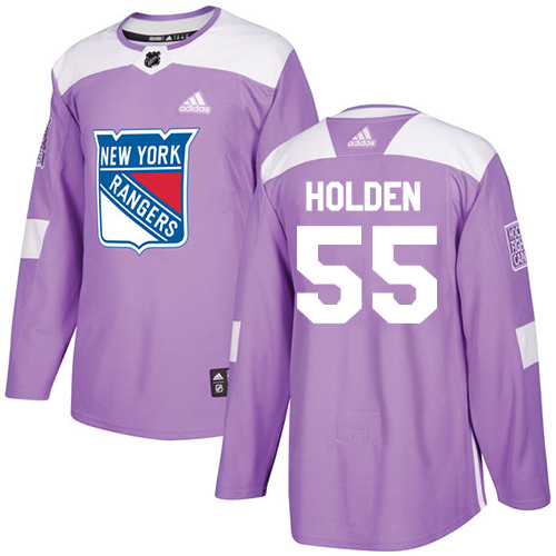 Adidas Rangers #55 Nick Holden Purple Authentic Fights Cancer Stitched NHL Jersey - Click Image to Close